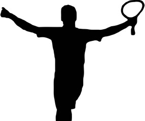 tennis player silhouette design very cool