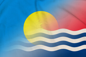 Palau and Kiribati political flag international contract KIR PLW