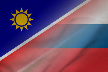 Obraz premium Namibia and Slovenia government flag transborder contract SVN NAM