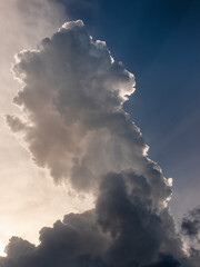 Rain Clouds on Blue Sky after Rain as Background