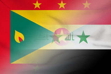 Grenada and Iraq official flag international relations IRQ GRD