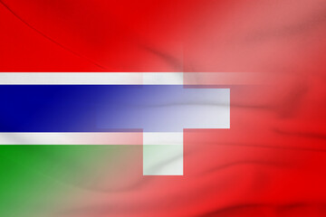 Gambia and Switzerland state flag transborder relations CHE GMB