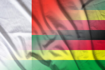 Madagascar and Zimbabwe official flag international relations ZWE MDG