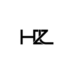 hzl lettering initial monogram logo design