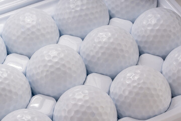 Golf ball on white background, Sport concept, Golf ball sports equipment on white