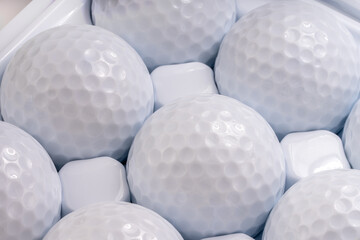 Golf ball on white background, Sport concept, Golf ball sports equipment on white