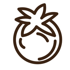 and fruit tomato vegetable vegetables outline icon