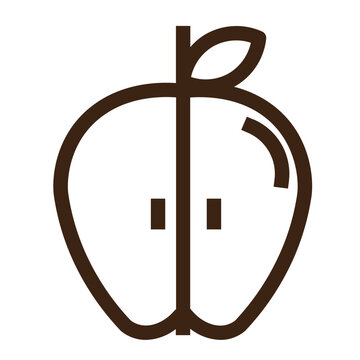recommend clip art: healthy slice snack outline icon