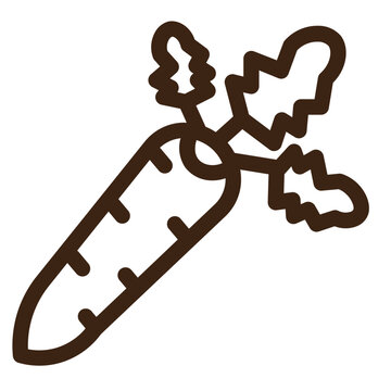 recommend clip art: healthy radish root vegetable outline icon