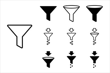 filter - funnel icon vector design template