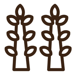 asparagus fresh fruit organic vegetable outline icon