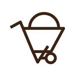 thanksgiving trolley vegetable outline icon