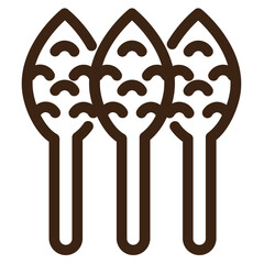 asparagus food sparrowgrass vegetable outline icon