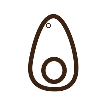 recommend clip art: avocado food fresh healthy organic vegetable outline icon