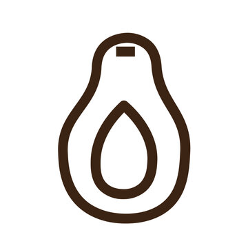 recommend clip art: avocado food fruit eating healthy restaurant vegetable outline icon
