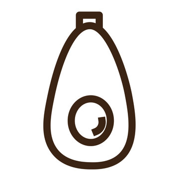 recommend clip art: avocado food fruit green seed vegetable outline icon