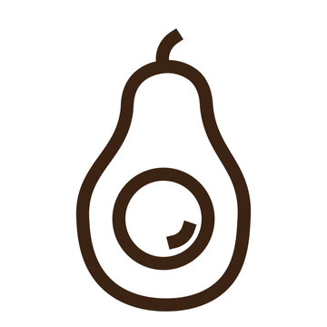 recommend clip art: avocado food fruit health healthy organic vegetable outline icon
