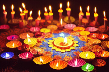 Obraz na płótnie Canvas Diwali lights decoration