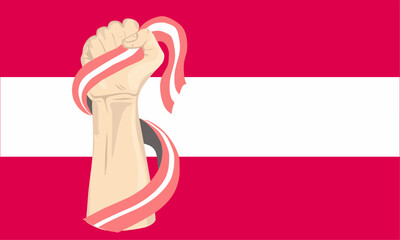 Flat design. banner design. Vector. senjata Austria independence day. Oktober 26. web design. icon