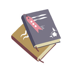 simple illustration of fresh boba drink icon, with maroon blue brown color. back to school