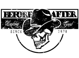 black and white skull logo wearing cowboy hat