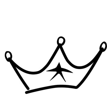 King's Crown Silhouette Sketch
