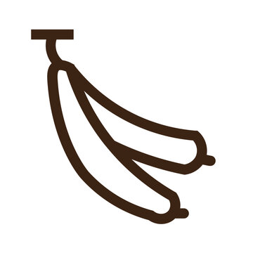 recommend clip art: banana food fruit fruits vegetable outline icon