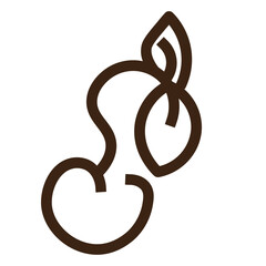 Obraz premium beansprout organic vegetable vegetarian outline icon
