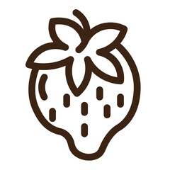 berries food fruit healthy juice strawberry vegetable outline icon