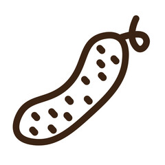 bitter gourd bitter melon food karela vegetable outline icon