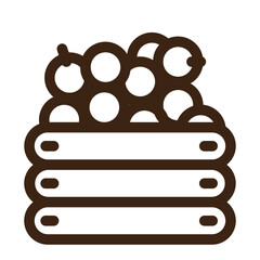 box farming fresh garden harvest vegetable wooden outline icon