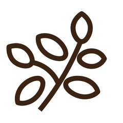 branch fruit green healthy leaves nature vegetable outline icon
