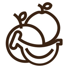 breakfast food fruits healthy lunch meals vegetable outline icon