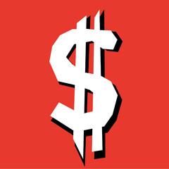 Money cash in trendy flat style isolated on background. Money cash page symbol for your web site design Money cash logo, app, UI. Money cash Vector illustration