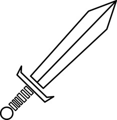 Vector Sword Icon Symbol illustration on white background