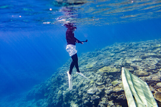 Snorkeling At The Kerama Islands In Okinawa.