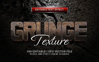 grunge text effect with stone texture