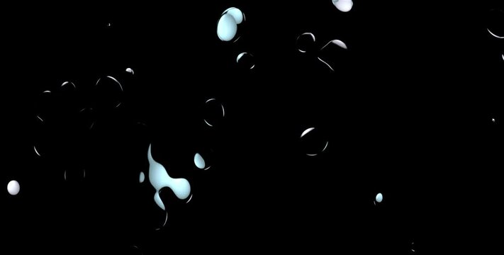 Particles Floating In Fluid Space Background. Ambien occlusion and depth. animation floating particles inside fluid space. Glowing Particles