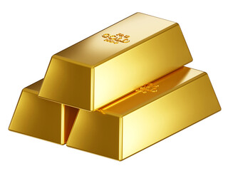 Gold bars, wealth and investment, 3d rendering