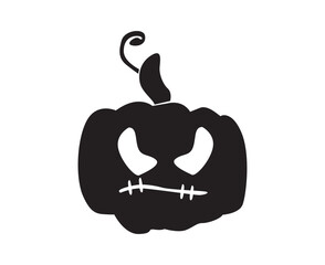  pumpkin head silhouette