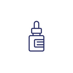 dropper bottle line icon, vector