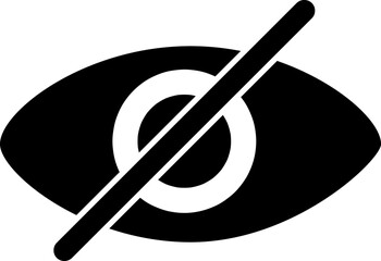  eye prohibited vector icon illustration on white background..eps