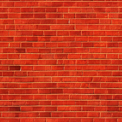 A seamless tile texture of a red brick wall.