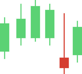 Candlestick chart, financial and stock markets, Minimal concept trading cryptocurrency, investment trading, exchange, isometric, financial, index, Bullish, forex..eps
