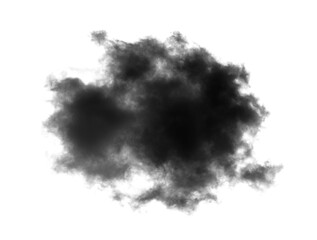 Black clouds on transparent png