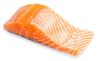 Close up view fresh Salmon fish fillet, Natural Atlantic Norwegian Salmon Fillet Texture.