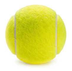 Tennis ball isolated on white background, Yellow Tennis ball sports equipment on white With work path.