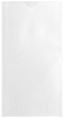 plastic transparent cellophane bag on white background. The texture looks blank and shiny. The plastic surface is wrinkly and tattered making abstract pattern.