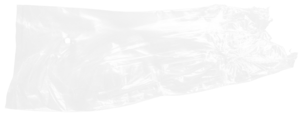 plastic transparent cellophane bag on white background. The texture looks blank and shiny. The plastic surface is wrinkly and tattered making abstract pattern.