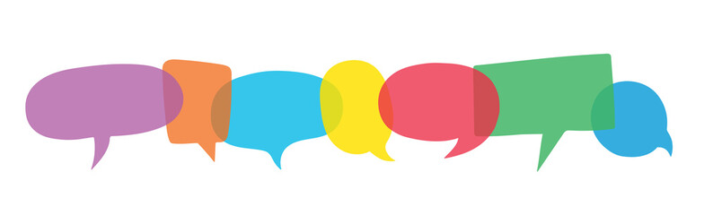 colorful speech bubble